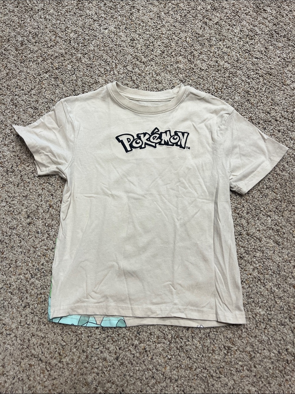 🍀6/$20 Hybrid Apparel Kids Beige Pokémon Logo Tee